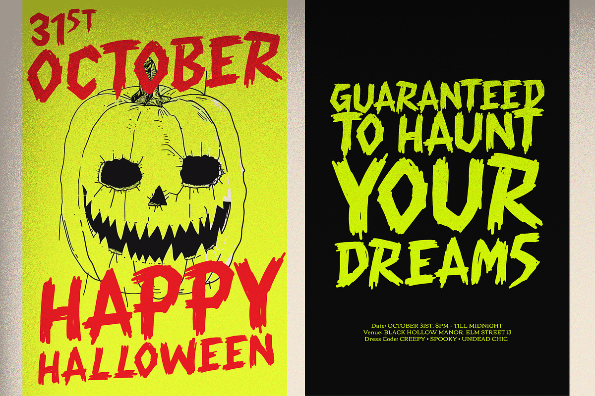 Chiller Mark | Horror Font, a Handwritten Font by Denustudios (Photo 8 of 12)