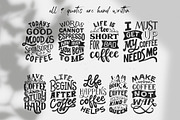 Vintage Coffee Lettering Quotes., a Graphic by ElenKoss (Thumbnail 2 of 12)