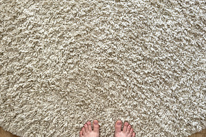 Feet On Shag Pile Floor Rug, a Background Photo by THP Creative