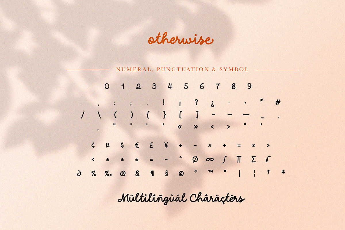 Otherwise - Script, a Script Font by ARSAVISUAL (Photo 8 of 9)