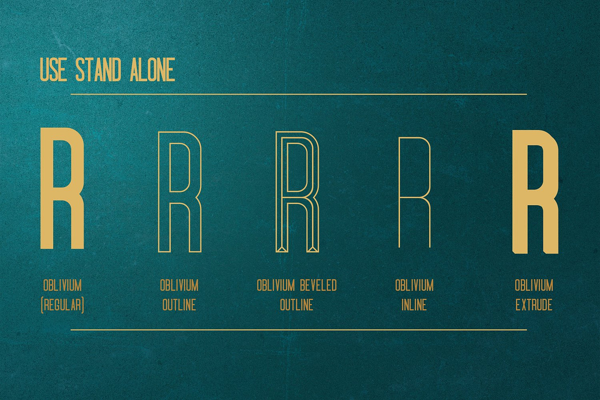 Oblivium layered font, a Font by Amber Nest Design (Photo 9 of 9)
