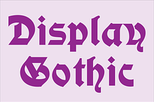 Display Gothic Font