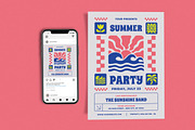 Retro Summer Party Sunset, a Flyer Template by Me55enjah Design (Thumbnail 1 of 4)