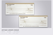 Vintage Bank Check Template, a Stationery Template by DesignerCandies (Thumbnail 1 of 2)