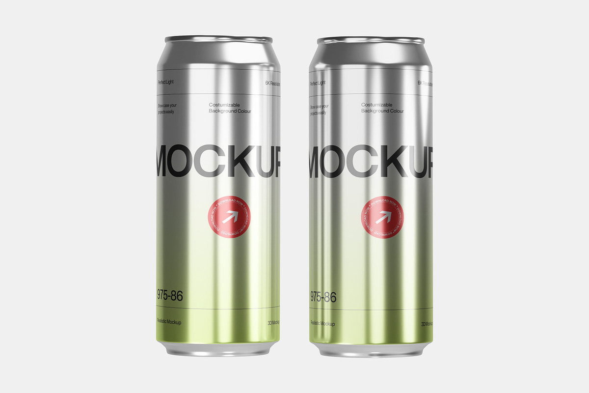 10 PSD Realistic Aluminum Can Mockup, a Packaging Mockup by East Gallery (Photo 4 of 10)