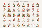 Watercolor Christmas Clipart Bundle, an Illustration by Artnoy (Thumbnail 2 of 8)