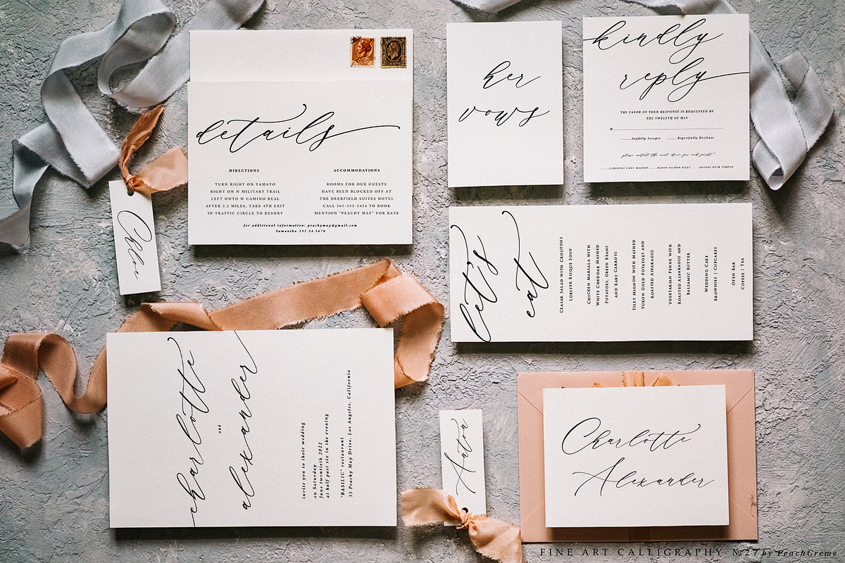 Manuscript 1284 // Calligraphy Font preview 7