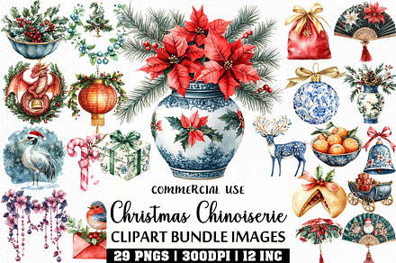 Christmas Chinoiserie Sublimation