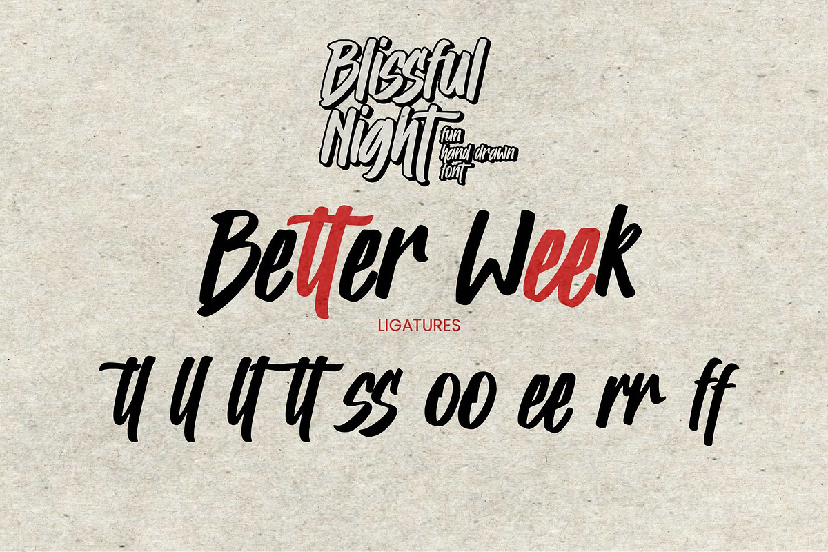 Blissful Night – Quick Brush Font, a Handwritten Font by Gassstype (Photo 7 of 8)