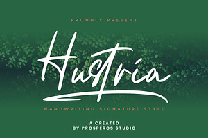 Hustria - Script Font, a Script Font by prps.std