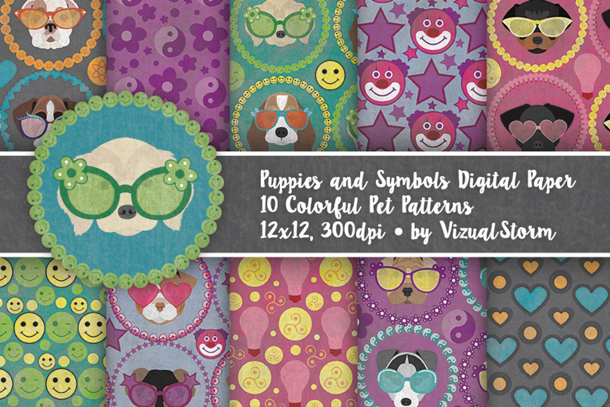 Fun Puppy Dog Pattern Designs, a Pattern Graphic by VizualStorm (Photo 1 of 3)
