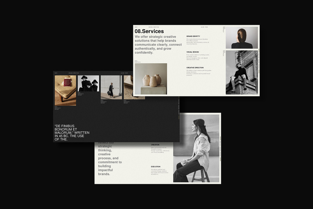 RAYE | Brand Portfolio Template, a Presentation Template by slidestock55 (Photo 7 of 12)