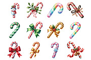 Candy Cane Clipart, an Illustration by Design Market (Thumbnail 2 of 4)
