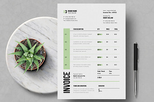 Invoice Design Layout, a Stationery Template by MightyDesign