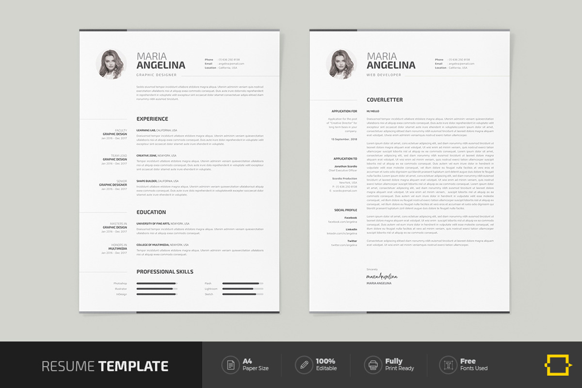 Resume, a Resume Template by DesignJanala (Photo 2 of 5)