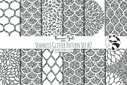 Seamless Glitter Patterns #2 Silver, a Pattern Graphic by RaccoonGirl Design (Thumbnail 1 of 3)