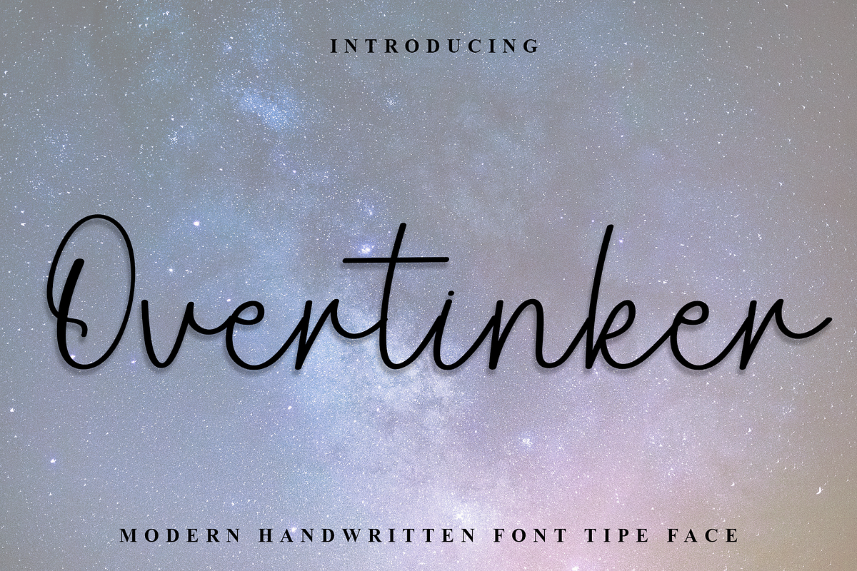 Overtinker, a Handwritten Font by InermediaSTUDIO (Photo 1 of 8)