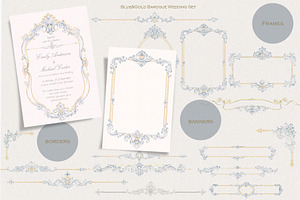 Blue&Gold Baroque Wedding Set
