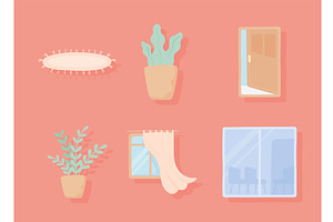 set of home decoration, an Object Illustration by studiogstock