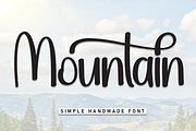 Mountain | Script Font, a Script Font by Scratchones (Thumbnail 1 of 9)