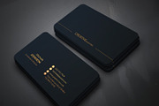 Gold Black Business Cards, a Business Card Template by Genereux Art (Thumbnail 1 of 5)