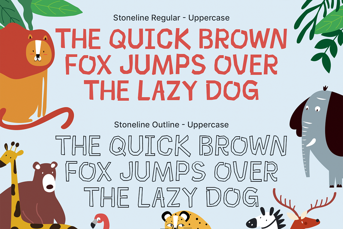 Stoneline - Fun Cartoon Fonts, a Sans Serif Font by Konstantine Studio (Photo 3 of 6)