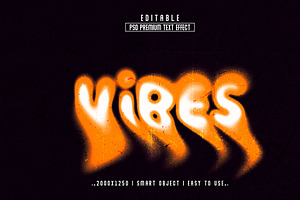 Psychedelic Orange Glow & Wavy Text