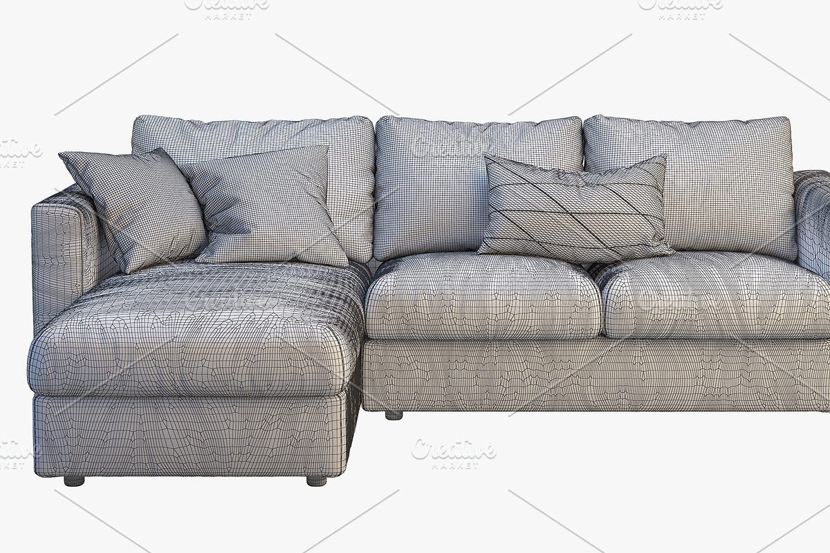 Three-seat sofa (2 options) 3D model, a Furniture 3D Model by 3dmitruk (Photo 12 of 16)