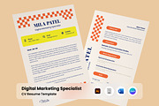 CV Resume for Marketing Experts, a Resume Template by twinstd (Thumbnail 1 of 2)