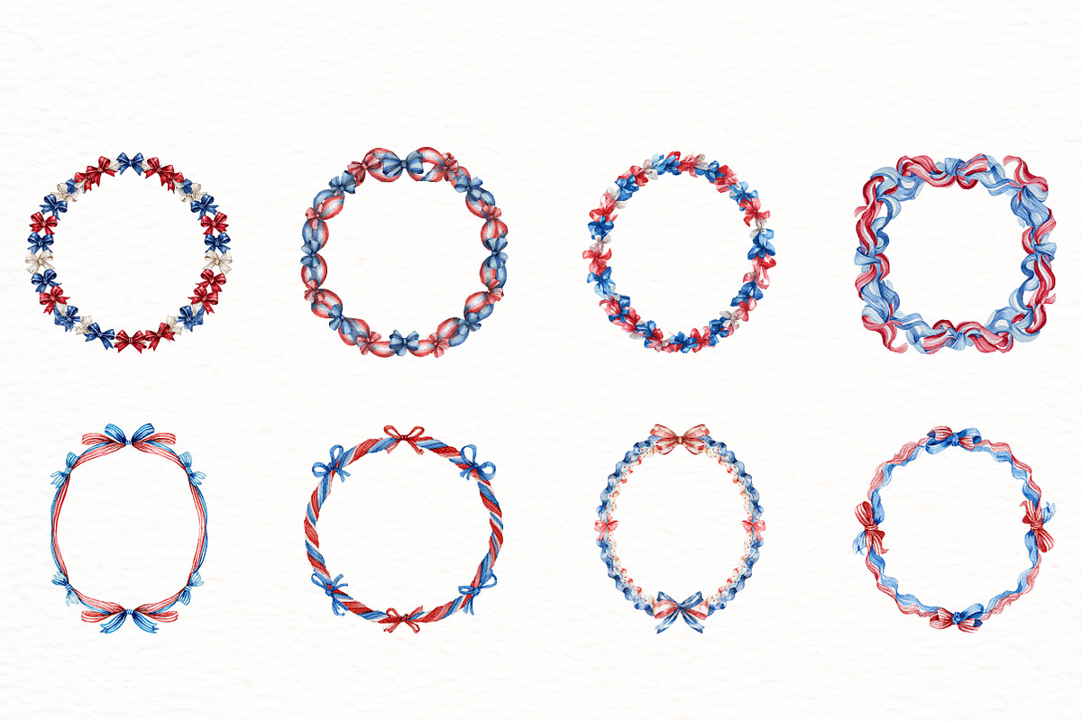 Coquette Patriotic Frames Clipart, an Illustration by Designworld (Photo 3 of 8)