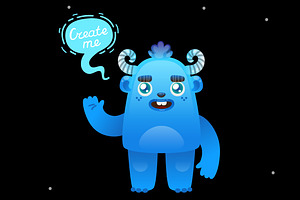 Funny monster creation kit