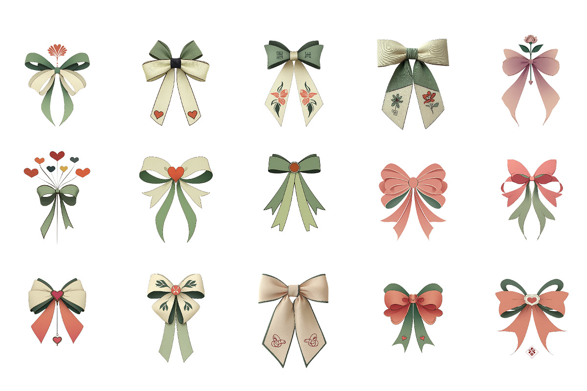 Valentine Bow Clipart, an Illustration by DreamArtGraphic (Photo 3 of 4)