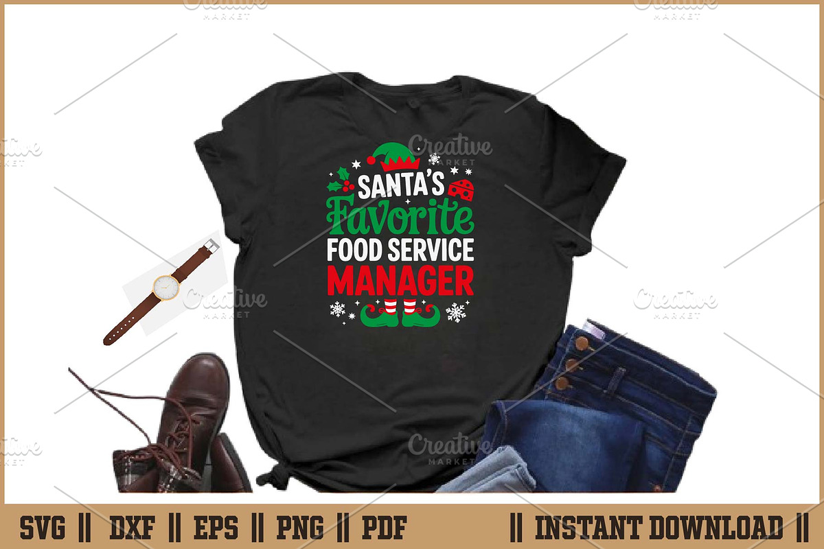 Santa's Favorite Food Service SVG, a Seasonal Illustration by Handy Arts Studio (Photo 2 of 3)