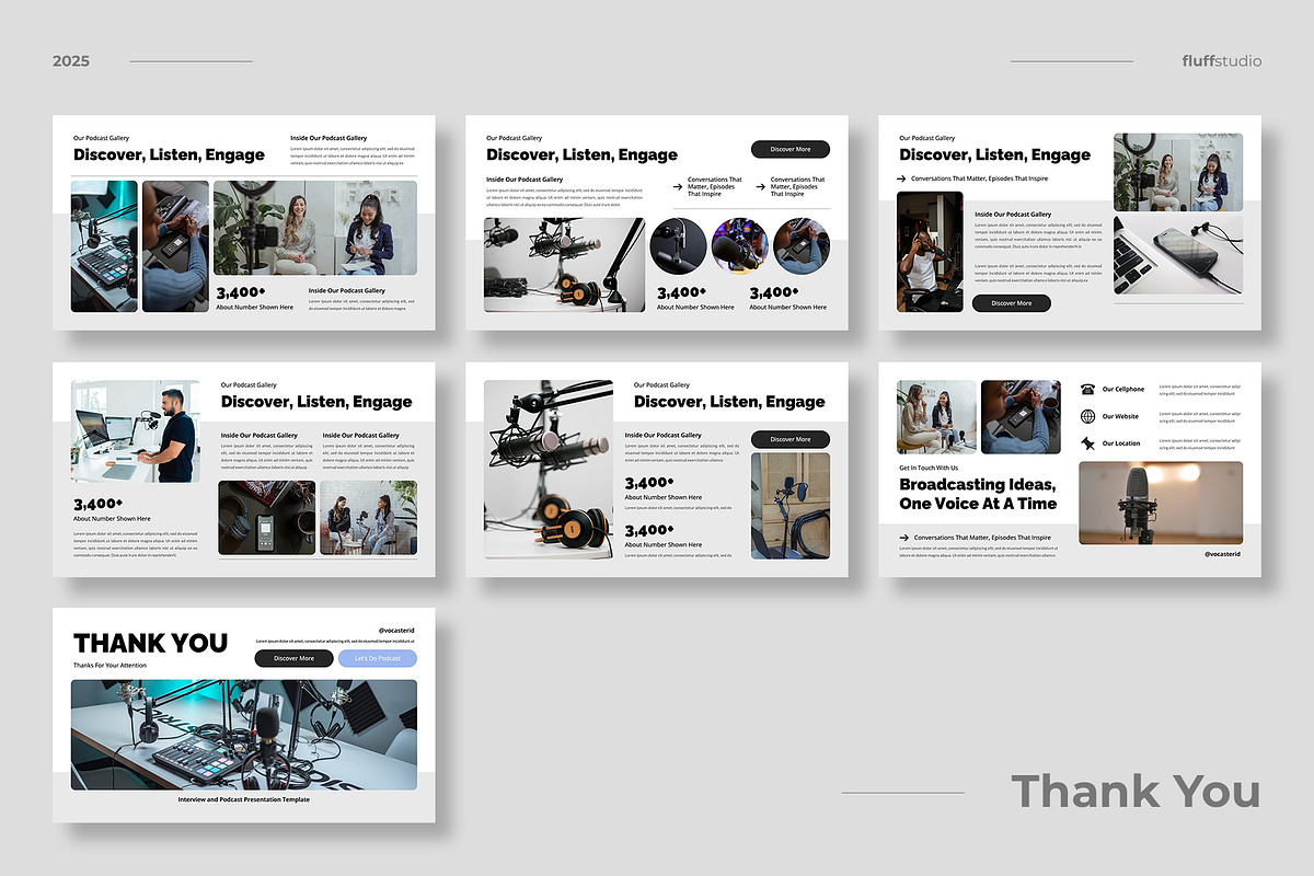 Podcast & Radio Powerpoint Template preview 4