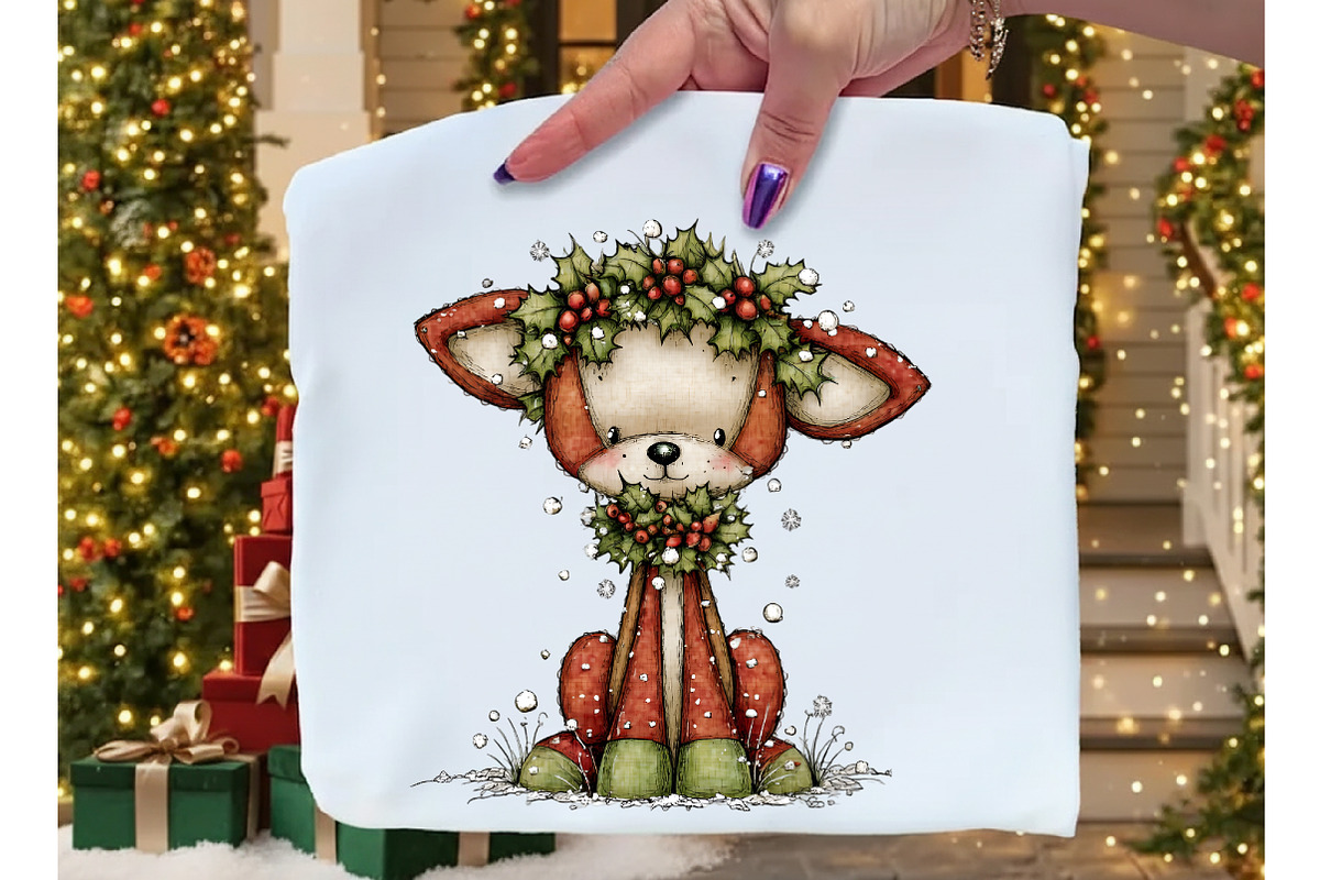 Woodland Christmas Animals Clipart, an Illustration by Dream Creation (Photo 5 of 7)