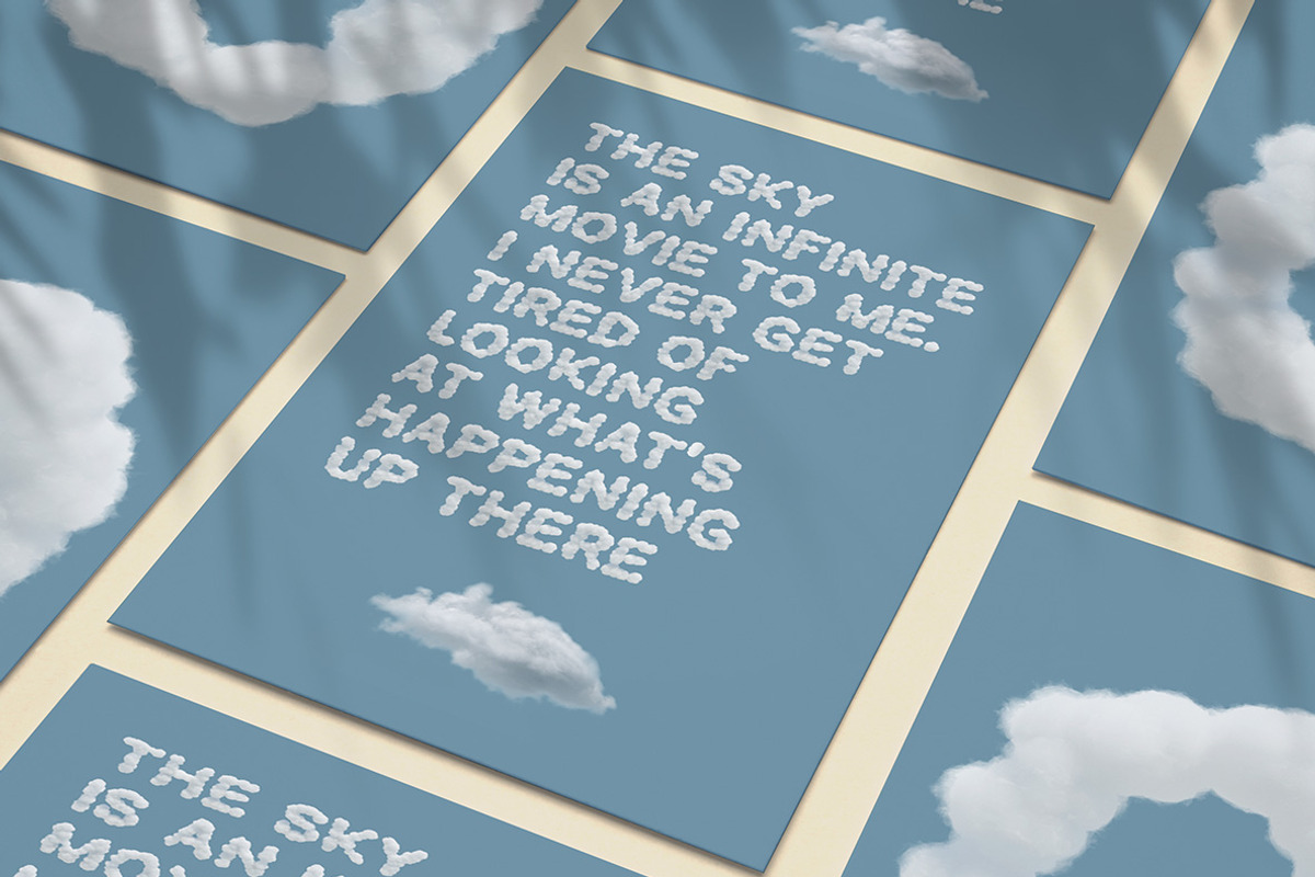 White Clouds Font, a Font by Handmadefont (Photo 4 of 11)