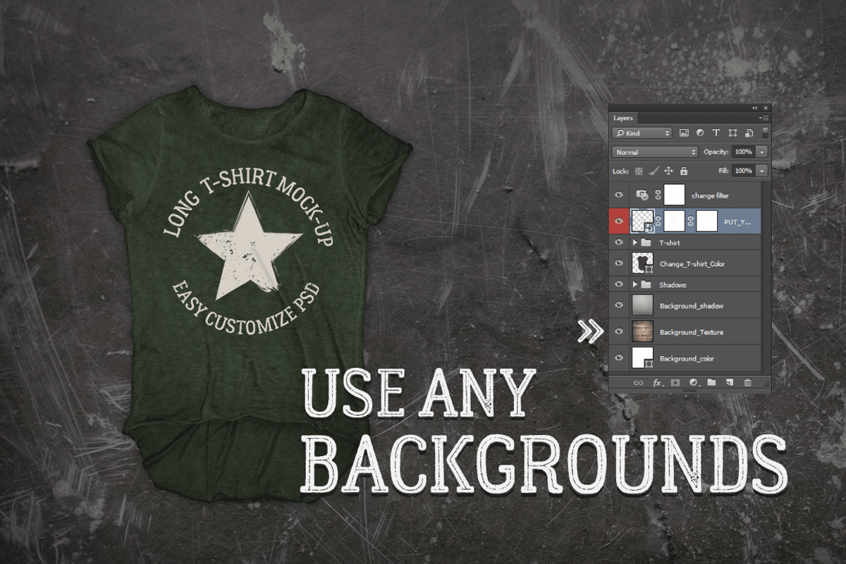 Long T-shirt MockUp, a Shirt Mockup by kulturrrno (Photo 4 of 4)