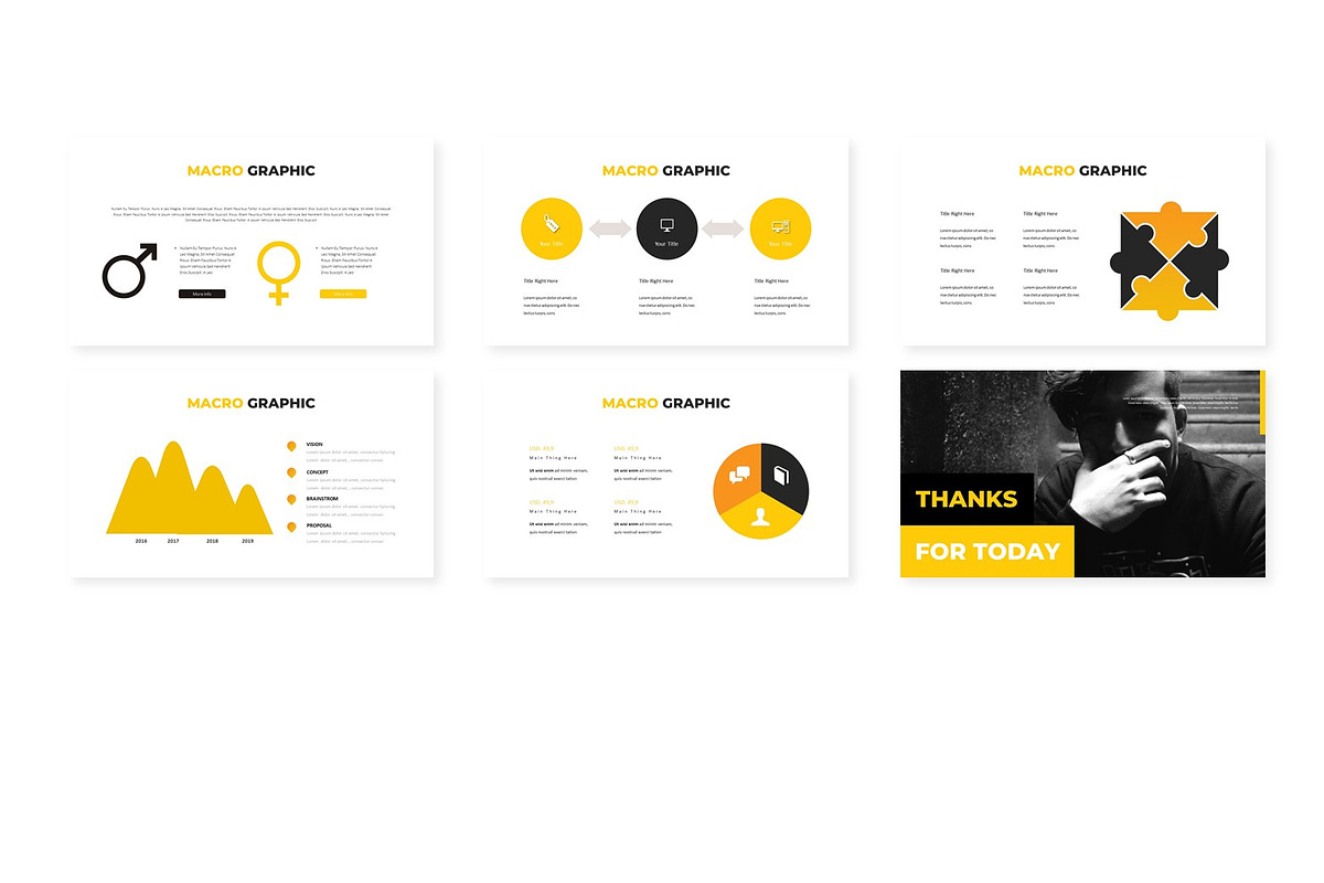 Macro - Powerpoint Template, a Presentation Template by AQR Studio