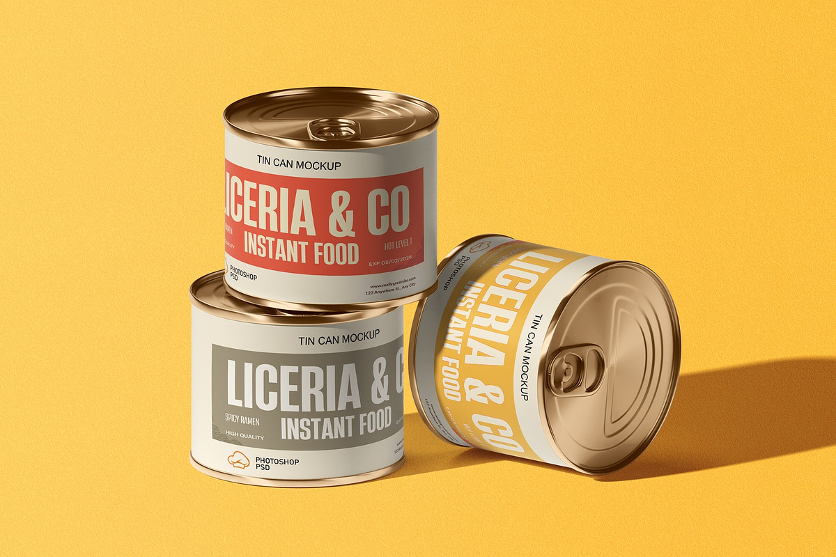 Aluminum Tin Can Mockups, a Product Mockup by Sweetdady (Photo 3 of 16)