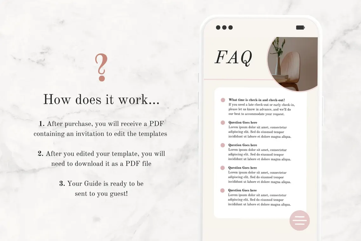 Digital Airbnb Welcome Guide, a Design Template by PittaFinePrint (Photo 3 of 5)