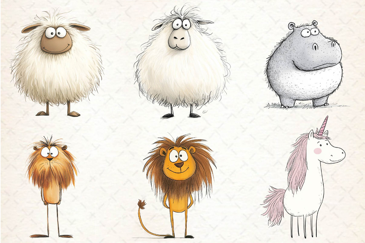Animals Minimalist Cartoon Sublimati, an Illustration by CreationArt (Photo 4 of 5)