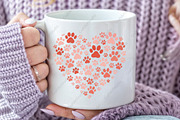 Dog Paw Heart Valentine's Day PNG, an Illustration by CraftArtStudio (Thumbnail 3 of 4)