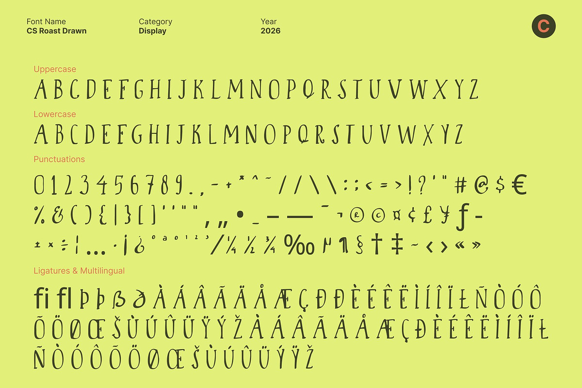 CS Roast Drawn, a Handwritten Font by Craft Supply Co. (Photo 8 of 8)
