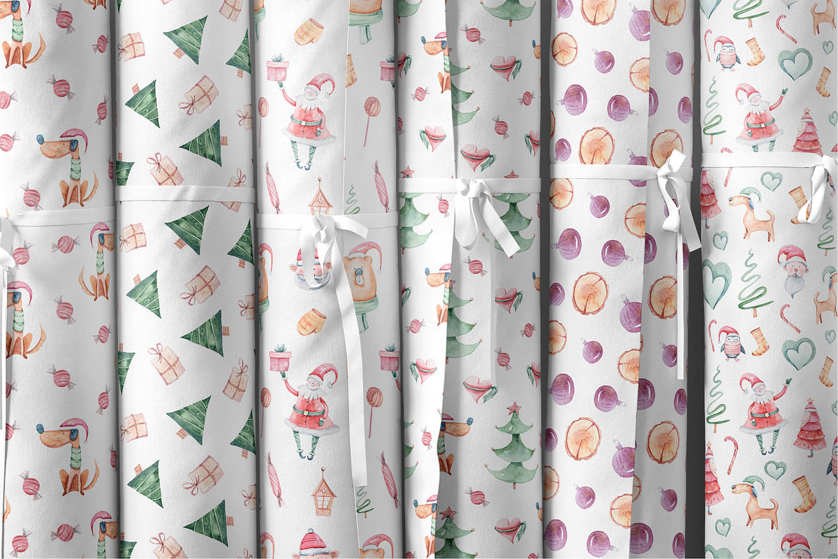 Christmas digital paper pack, a Pattern Graphic by Tiana Geo (Photo 5 of 6)