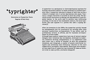 typrighter Regular and Bold ONLY, a Serif Font by Jadugar Design Studio (Thumbnail 1 of 5)