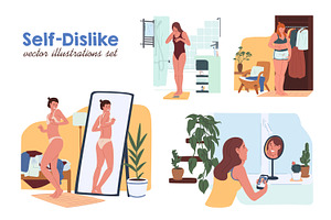 Concept of self-dislike, self-hatred, a Person Illustration by Good Studio