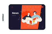 Company, flat web illustrations, a Templates & Theme by Grivina's shop (Thumbnail 26 of 27)