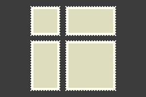 Blank Postage Stamps Set, a Templates & Theme by in8finity