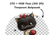 Whimsical Valentine Day Girl Clipart, an Illustration by one-touch (Thumbnail 15 of 16)