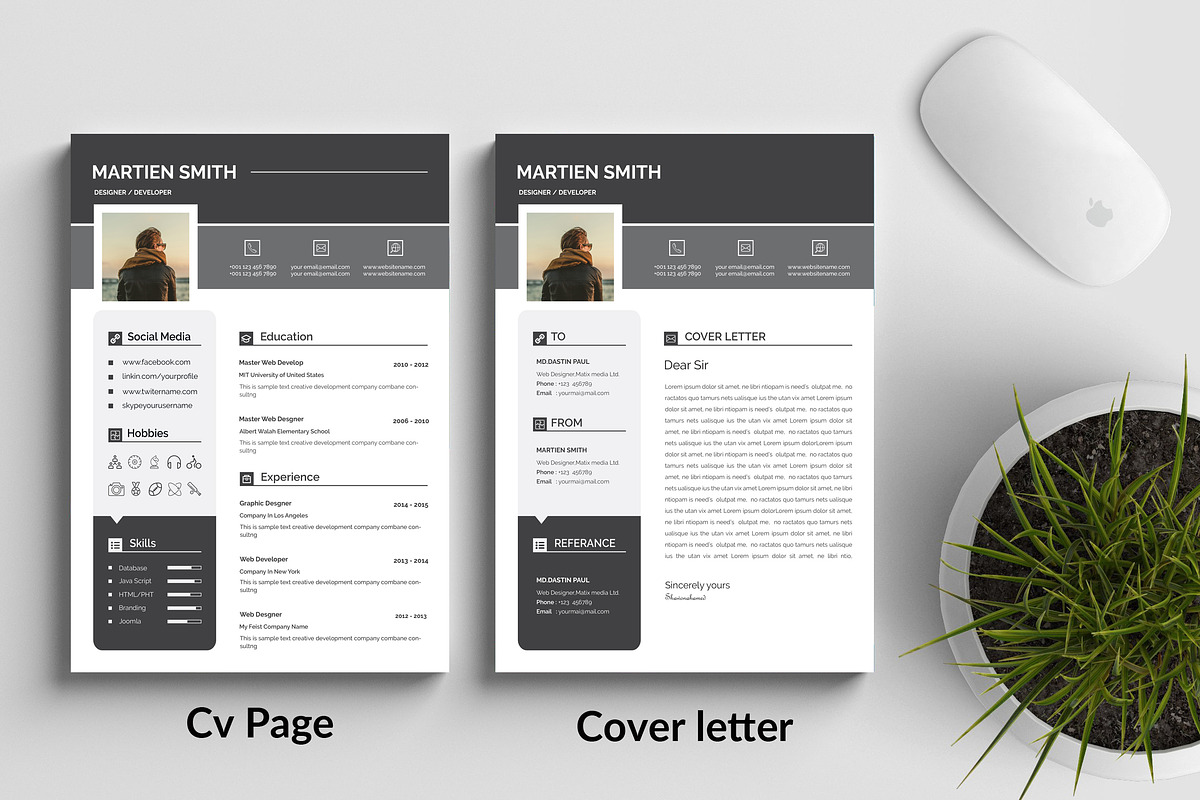 Professional Resume CV Template, a Resume Template by Blackcloud_Creations (Photo 7 of 8)